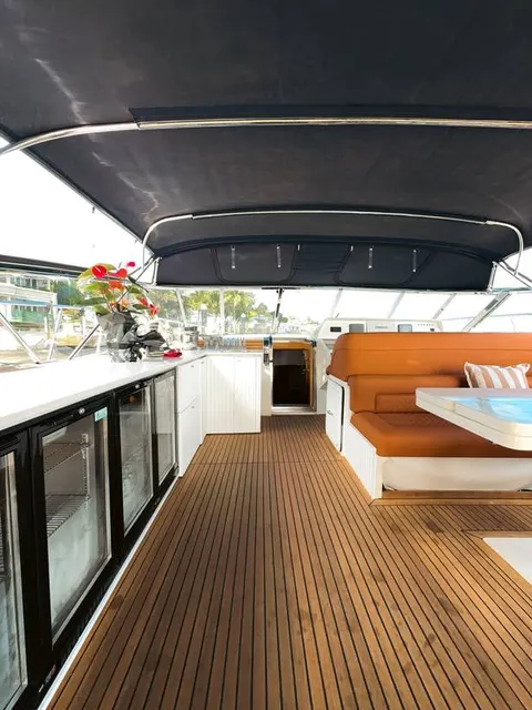 Bote Charters yacht deck and bar, photo 50 of 59