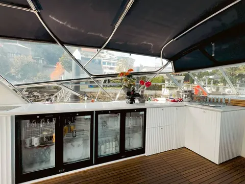 Bote Charters yacht deck and bar, photo 53 of 59