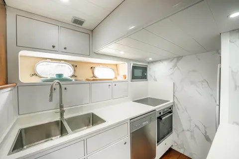 The fully equipped galley on Bote Charters